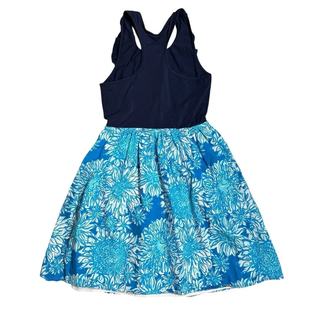 Lilly Pulitzer Little Loranne Floral Dress Girls XL 12-14 Lion in the Sun Ruffle
